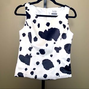 MB DESIGNS moo cow 🐄 faux fur shirt